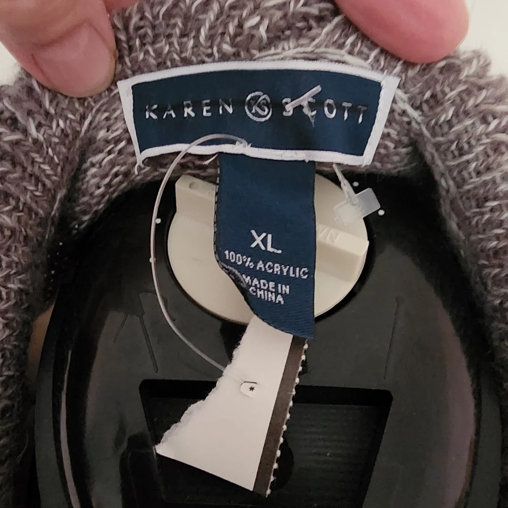 Karen Scott Women's Heather Gray Cardigan - Picture 3 of 4